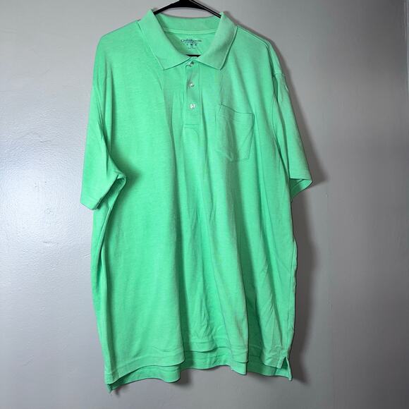 ✨Lot 2 Croft & Barrow Men Polo Shirts XXL Burgundy Green Short Sleeve Cotton - Picture 4 of 11